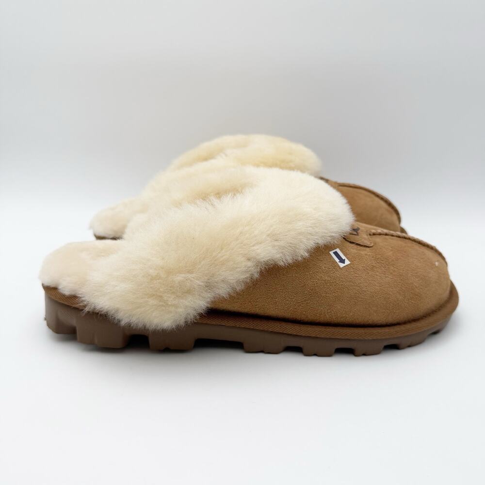 UGG Womens Coquette Slippers US 8 EU 39 Chestnut Brown Suede GUC